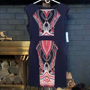 Size 6 Sandra Darren NWT navy shift dress